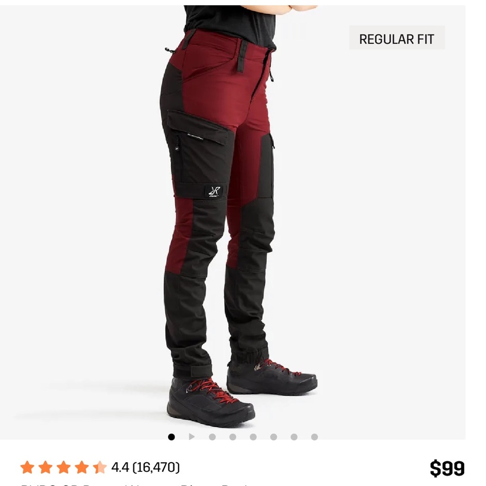 Revolution race GP pants in Bison red
